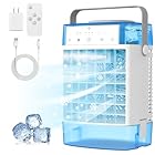 Portable Air Conditioners, 3-in-1 Portable AC Unit, Personal Mini Air Conditioner With 1000ml Water Tank, 2/4/8H Timer, USB Charging Small Cooling Fan (Include 5V 2A Adapter) For Indoor Office Bedroom