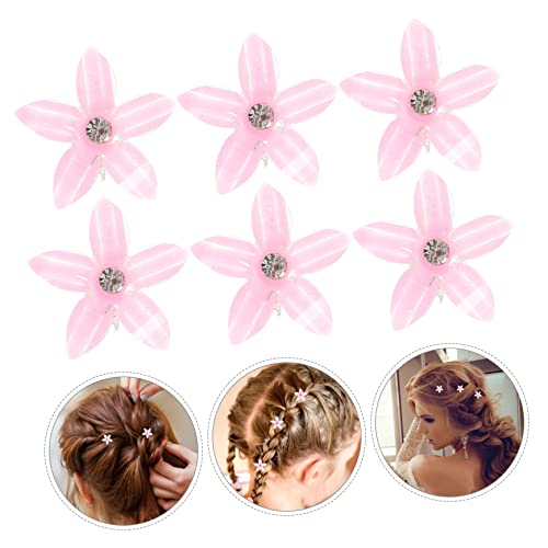 FOMIYES 10 Pcs Grampo De Cabelo De Strass Infantil Pequenos Clipes De Garra De Flor Grampos De Cabel