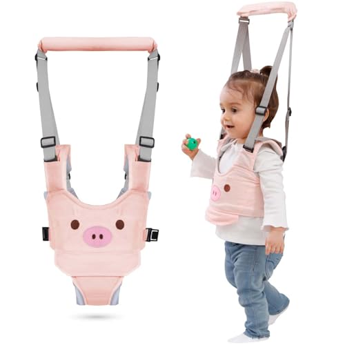 Baby Walking Harness, Learning Support Assistant, Safety Helper for Toddlers 7-24 Months Pink Pig