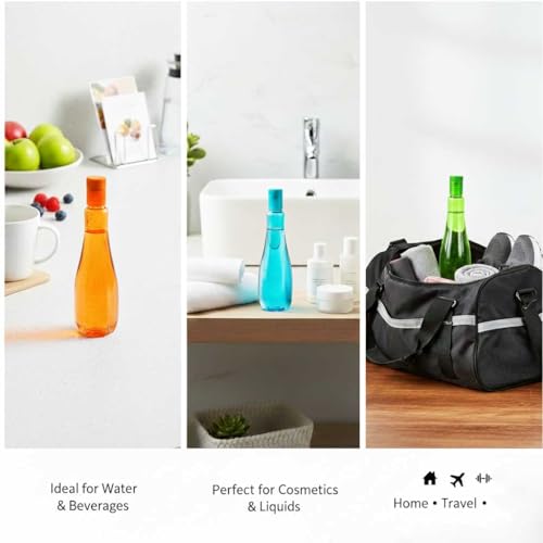 Image of RED WIND Unbreakable 1 Litre Curvy Grip Water Bottles | Pack of 6 | Multicolor | Leakproof Screw Cap | BPA-Free | Bottles for Fridge, Home, Office, School and Travel