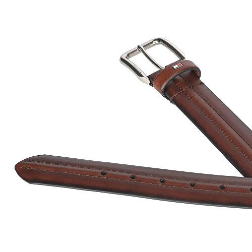 Tommy Hilfiger Men's Center Ridge Detail Casual Belt, 40, Brown3