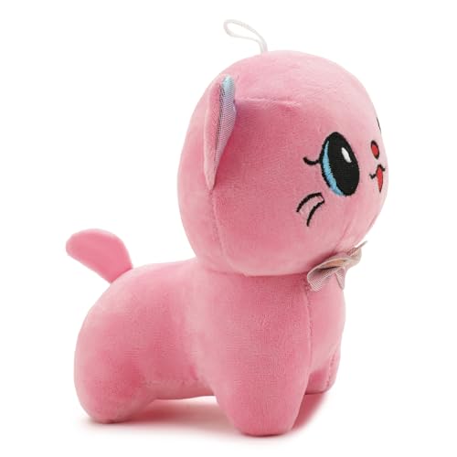 Image of Pink Bow Cat Soft Toy for Kids Stuffed Soft Toy with Cute Hug-Friendly Plush for Babies, Toddlers & Children Safe, Lightweight & Easy to Clean (22CM)