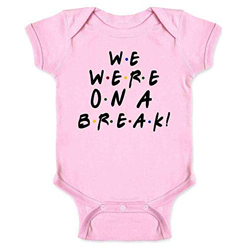 We were On A Break Funny 90s TV Show Graphic Infant Bodysuit Pink 18M