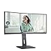 Produktbild AOC CU34P3CV - 34 Zoll WQHD Curved Monitor, höhenverstellbar, Lautsprecher (3440x1440, 100 Hz, HDMI, DisplayPort, USB-C (65W PD), RJ45, USB Hub) schwarz