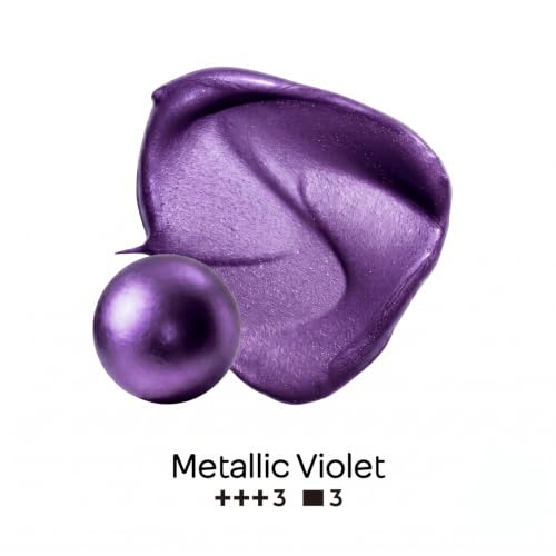 Image of Nicpro Metallic Violet Acrylic Paint, 8.45oz /250ml Purple Craft Paint,