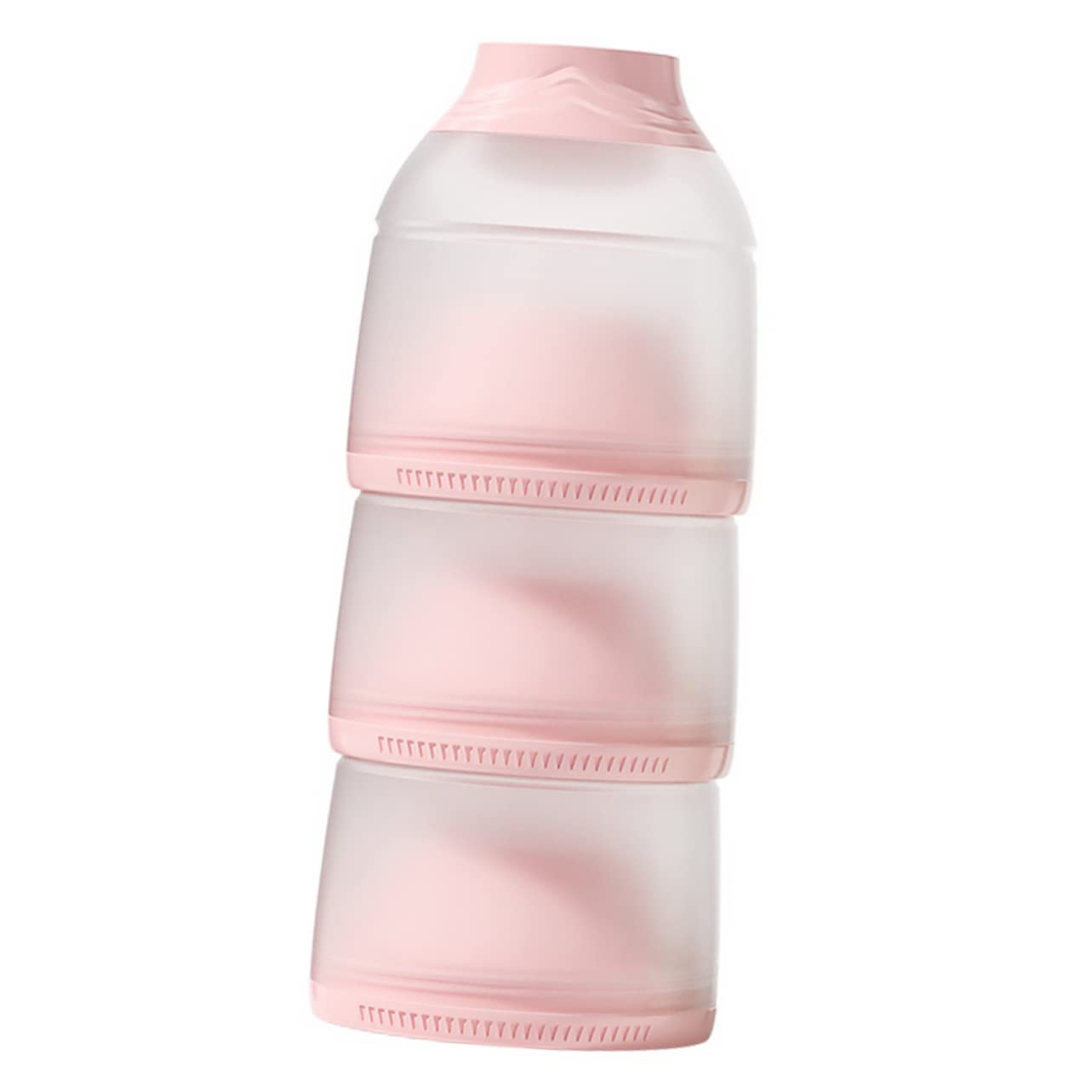 1Set Portable Milk Powder Container Divided Storage Box for Formula Easy Open and Independent Compartments for Go Feeding