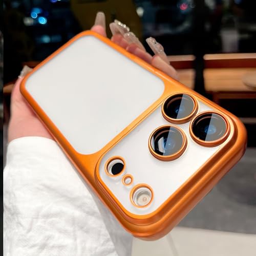 Coque de protection de luxe orange pour iPhone 14 Pro en polycarbonate