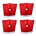 4Pezzi Coprisedia a Tema Natalizio Copri Cappello Rosso Coprisedie Natalizi a Forma di Cappello Rosso Natale Coprisedili Cappello Rosso Babbo Natale Coprisedia con cappello da Babbo Natale 50x60cm