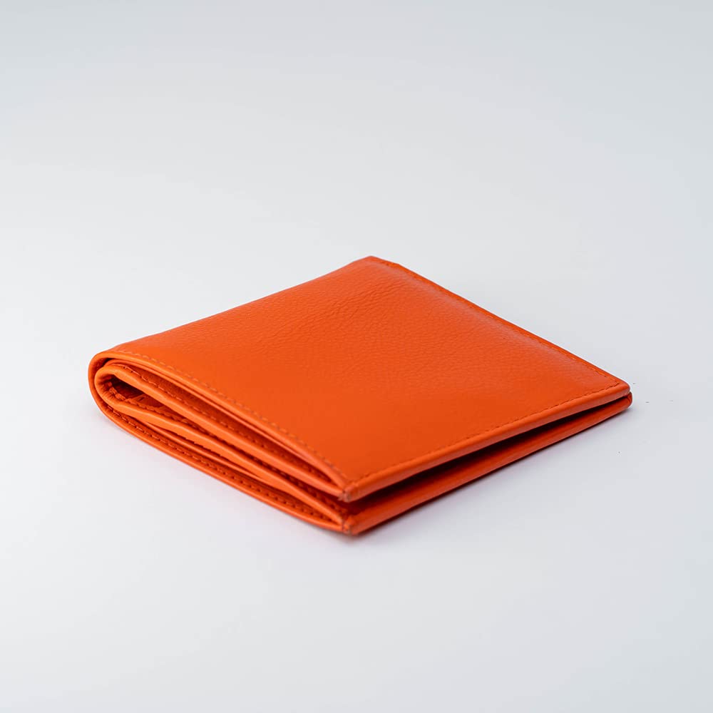 Portatessere Cartier in Pelle per Uomo | Vera Pelle Made in Italy | Colore Arancione