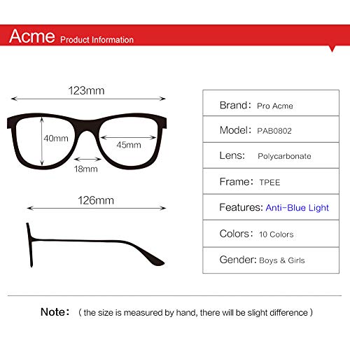 Image of Pro Acme Blue Light Blocking Glasses for Kids - Boys & Girls Unbreakable Frame (3-12 Years)