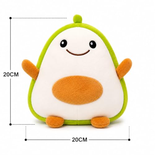 Image of Avocado Plush Soft Toy Cute & Soft Stuffed Fruit Toys for Kids, Girls, Boys | Kawaii Cuddly Toy Pillow | Birthday Gift, Home Decor, Baby Sleeping Toy 25CM