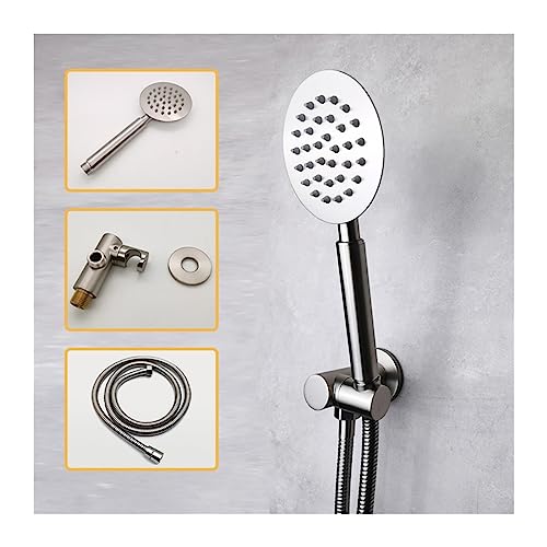 Ensemble de douche acier inoxydable au design nickel brossé durable