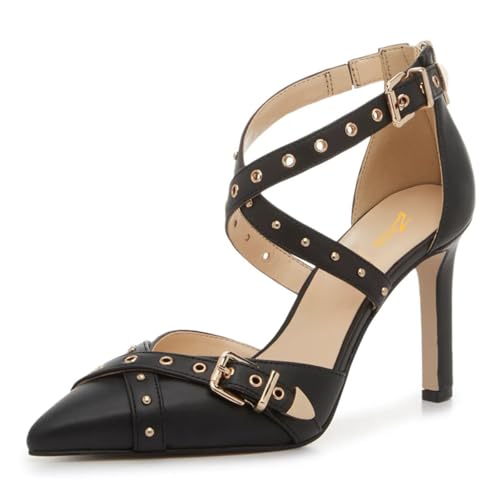Zszszsu Women's Sexy Pointed Toe Stylish Pumps Stiletto High Heels with Buckle Strap Dress Party Prom Shoes Size 4-16 US