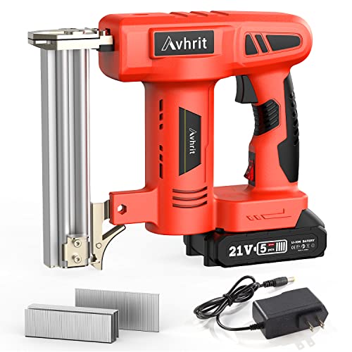 Avhrit 2in1 Cordless Brad Nailer/Stapler, 21V Battery Brad Nailer