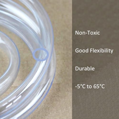 Image of Clear Tubing Assortment, 10mm ID, 5 Meters Lengh In All, 1.5mm Thickness, Flexible Plastic Tube Hose Set For Home Repair Water Oil Transfer Aquarium, BPA Free and non-toxic