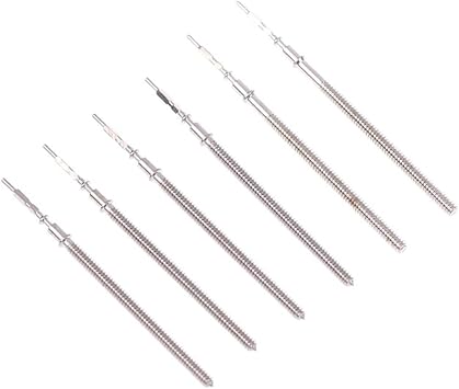 6Pcs Watch Steel Stem Crown Parts, Quartz Movement Steel Stem, Universal Extension Lever for VK63 VK64 VK67 VK68 VK61