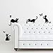 Adhesivo decorativo para pared, diseño de gatos y gatos, para decorar la habitación de los niños, autoadhesivo, autoadhesivo, extraíble