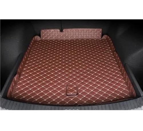 Tapis Coffre Skoda Kodiaq pour Sorties Famille et Randonnee Plateau Bagages Cuir Brun