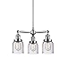 Innovations 207-PC-G54 3 Light Chandelier, Polished Chrome