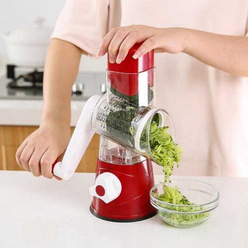 Cortadora manual multifuncional para verduras roja miniatura 7
