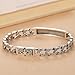 Personality Men’s Bracelet Antique Silver Plated with Tiger Grain Pattern, Hip-hop Fashion Bracelet Chain, 21cm (8.27 inch)
