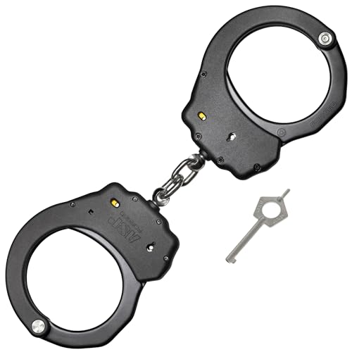 ASP Ultra Double-Locking Chain Handcuffs, Forged Aluminum Handcuffs, Professional Cuffs for Tactical Gear, Aluminum, 1 Pawl