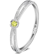 GEORGE &middot; SMITH Classique Bracelet Femme Plaqu&eacute; Argent Infini Bracelet Coeur pour Femme avec Crist...