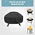 SHINESTAR Round Fire Pit Cover for 22-32 Inch Fire Pit - Waterproof and Windproof, with Straps and Built-in Vents, 32 Dia x 13.5 H, Black
