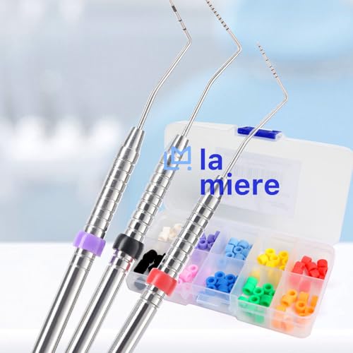 LA MIERE Dental Code Ring 100Pcs Silicone Dental Instrument Color Code Rings, Orthodontic Code Rings, Mix Color, Small - Thumbnail 5