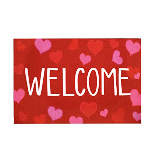 Doormat, Valentine Doormat Love Doormat ,Valentine's Day Doormat Valentines Day Mat Carpet Rubber Non-Slip Reusable Entrance Rug Floor Door Mat Home Supplies Decor Indoor Outdoor Mats Floor Mat