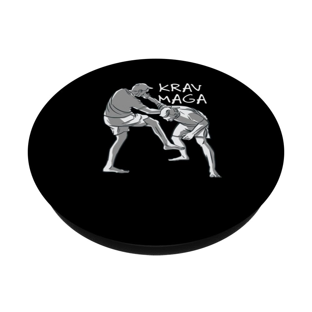 Krav Maga Martial Arts Fighter PopSockets Swappable PopGrip, Black - Image 2