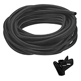 sourcing map Split Wire Loom Tubing 3/4"(20mm) ID 100FT(30m) with Installation Tool, Heat & Cold Resistant -40F to 257F Plastic Flexible Conduit Cord Protector for Electrical Wires Cable, Black