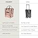 (Large, Rose Gold) Reusable Grocery Bag On Wheels, Shopping Trolley, Rolling Tote, Zipper Closure, Lightweight, Carries Up to 66 lb, Folds Flat, Unbreakable Handles