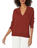 EQUIPMENT Women's Madalene V-Neck Sweater, BRNT HNNA, X-Small
