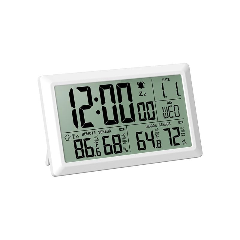 7.5 inch Large Screen Alarm Clock Calendar Hygrometer