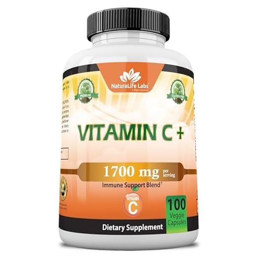 NaturaLife Labs A Higher Standard Vitamin C 1,700 MG with Vitamin D3, Zinc, Elderberry, Ginger Root - Maximum Strength Multi System Immune Support- 100 Veggie Capsules