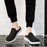 flintronic Slip-On Walking Breathable Mesh Sandals, Orthopedic Shoes for Women, Air Cushion Slip Walking Shoes, Men Women's Casual Shoes Sandals for Working, Shopping, Black - Image 8