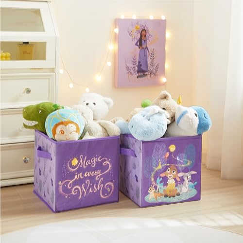 Image of Disney Wish Set of Two Spacious Collapsible Storage Cubes, 10 inchx10 inch
