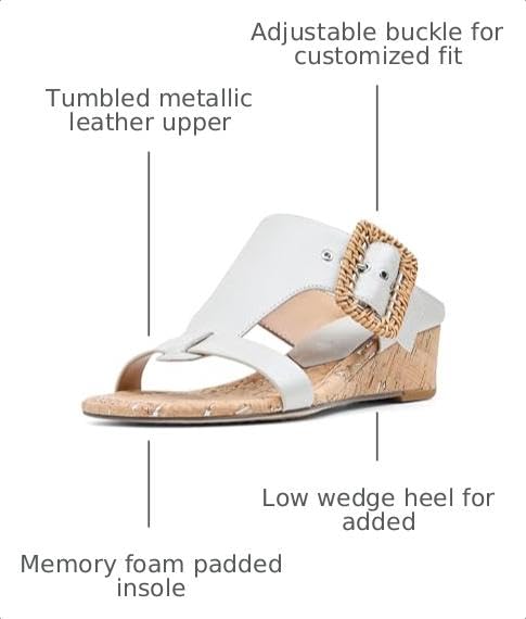 Image of Donald Pliner Women's VINE Wedge Sandals, Open-Toe Sandals, Women's Sandals, Comfortable Sandals, Summer Wedges, Dress Sandals