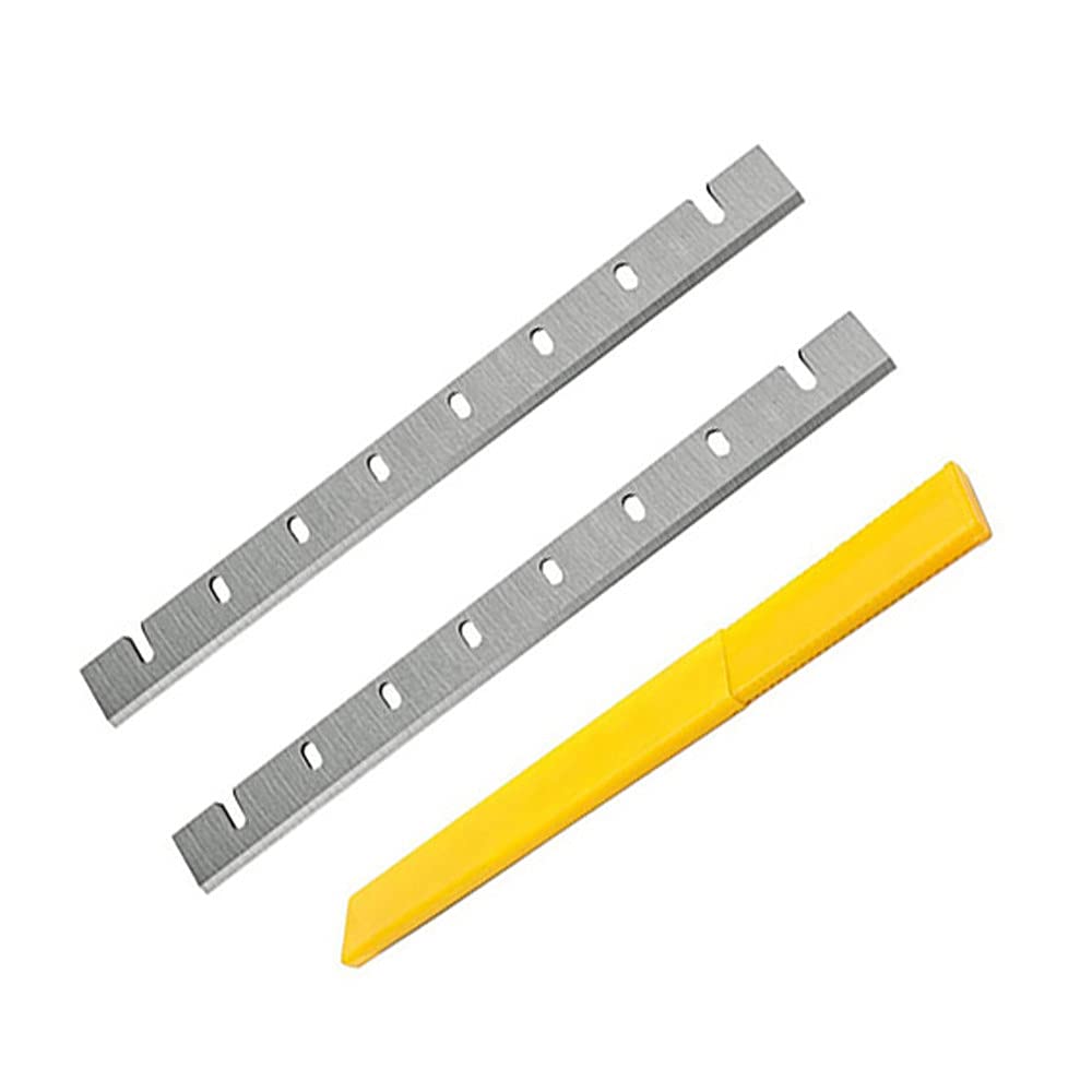 Cuchillas cepilladoras de 12,5 pulgadas de repuesto DW7332 para cuchillo cepillador de madera DeWalt DW733 para trabajar la madera, juego de 2, como se muestra