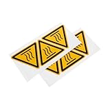 JECOMPRIS 2シーツ枚高温表面警告ステッカー 耐熱粘着 ペ 注意ラベル 産業現場向け デカール