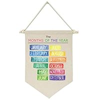 The Days Of The Week Banner Aus Leinwand – Beige, 39x28 Cm, Für Kinderzimmer & Geschenk