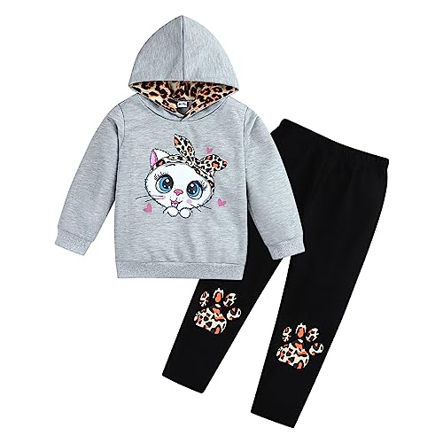 Image of Axumity Toddler Baby Girls Clothes Long-sleeve Tie Dye Hoodie Sweatshirt Pants Hooded Outfit Set