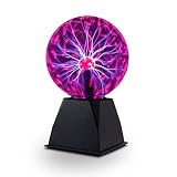 Tradeopia 6 Inch Purple Plasma Ball, Touch and Sound Sensitive, Novelty Lamp, Electric Plasma Ball, Magic Plasma Lamp, Lightning Plasma Ball, Plasma Ball for Decoration, Plasma Globe, Christmas Gift