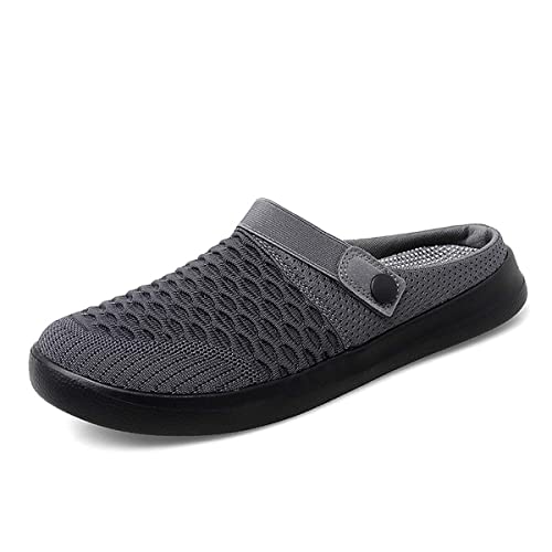 Men's Women's Summer Flat Sole Light Weight Breathable Mesh Quick Dry Beach Slippers Anti-Slip Garden Sandals Clogs Shoes Indoor Outdoor