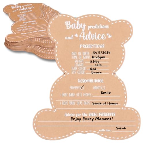 Tarjetas de consejos para padres de baby shower que guardan los deseos más dulces
