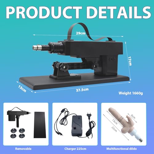 Fickmaschine Automatische Sexmaschine für die Frau Männer,Sex Maschine Sex Möbel mit 6 3XLR-Aufsätzen,Dildo Vibrator,Vibration für Frauen Klitoris,Dildo Saugnapf Adapter,Anal Dildo Masturbator – Bild 7