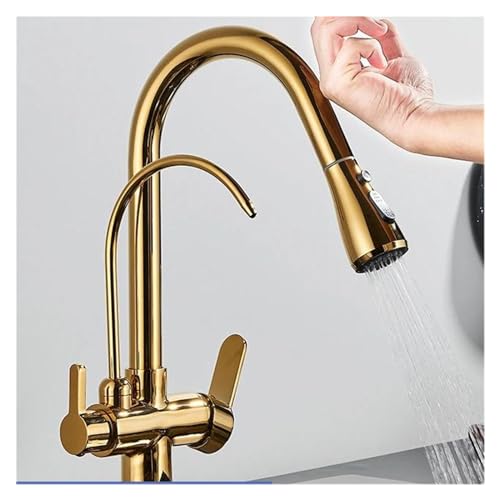 Robinet de cuisine mitigeur eau chaude et froide à capteur tactile avec filtre intégré