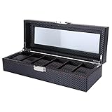 Das Gefühl ist glatt und es gibt kleine Kohlefaserkissen in der Box, so dass Sie Ihre Uhr nach Belieben platzieren können.