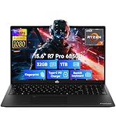 NIMO 15.6" Light-Gaming-Laptop, 8 Cores AMD Ryzen 7 Pro 6850U 32GB RAM 1TB SSD (Beat i7-1360P Up ...